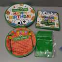 96Pcs Red Brick Wall Street Paper Plates and Napkins Street Theme Birthday Party Supplies Cookie Cartoon Friends Disposable Dinnerware Tableware Set for Kid Baby Shower Table Party Decoration Serve 24