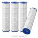 Pool filter 7in Replacement Pool & Spa Filter Cartridge Set (4-Pack) – High-Flow Pleated Water Filter Replacement for Swimming Pools & Hot Tubs