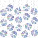 60 pcs 90's Party Decorations Retro 90s Theme Party Hanging Swirls CD Disco Cutout Wall Decor Sign with Hanging Swirls Ceiling for Music Party Y2k 1990's 2000s Birthday Party Favors Supplies
