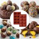 2Pcs 8-Cavity Silicone Easter Egg Molds, Egg Shaped Cake Pop Mold, Baking Supplies for Making Chocolate Jello Candy