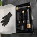 5 in ONE Blow Dryer Brush with LCD Display, Upgrade Hair Dryer Brush Air Curling Wrap Styler, Ionic Round Brush Blow Dryer for Women, Hot Air Brush Hair Styling Tools 100-120V (Black)