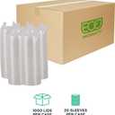 Eco-Products GreenStripe Compostable Plastic Cup Flat Lids, Case of 1000, Perforated Straw Hole, Fits 7 & 10oz Cups, Made From PLA Renewable Plant Based Plastic, Clear For Visibility