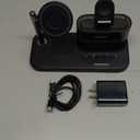 5 in 1 Wireless Charging Station for Apple,Mag-Safe Charger with Alarm Clock Night Light for Multiple Devices,Nightstand Charging Station for iPhone 17/16/15/14/13/12,Apple Watch Series,Air-Pods