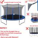 Cliselda Trampoline Replacement Safety Net for 6 Straight Poles Round Frame Trampolines, Breathable and Weather-Resistant, with Adjustable Straps, Zippers, Protection Buckles(Net Only)