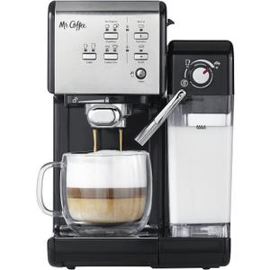 Mr. Coffee Programmable Espresso & Cappuccino Machine with Automatic Milk Frother & 19-Bar Pump, Stainless Steel