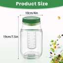 2026 New Salad Jar with Side Opening Leakproof Mason Jar Salad Container with Side Opening Dishwasher Safe Salad Container for Lunch On the Go Salad Jar for On-the-Go Meals (Green version, 2PC)