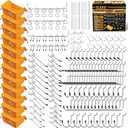 ELEAD 260 Piece Pegboard Hooks 1/8 and 1/4 inch peg Board Organizer Accessories with Pegboard Bins for Organizing Various Tools in The Garage Kitchen Bathroom Craft Room