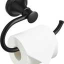 BESy Matte Black Toilet Tissue Paper Holder Matte Black Bathroom Accessories Toilet roll Paper Hanger, Wall Mounted, Rustproof (Matte Black)