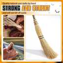 2 Pcs 52 Inch Halloween Handmade Witch Style Natural Corn Broom