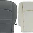SecosAutoparts Driver and Passenger Side Bottom and Foam Cushion Replacement Cloth Seat Cover Gray Compatible with Dodge Ram 1500 2500 3500 4500 5500 2013 2014 2015 2016 2017 2018