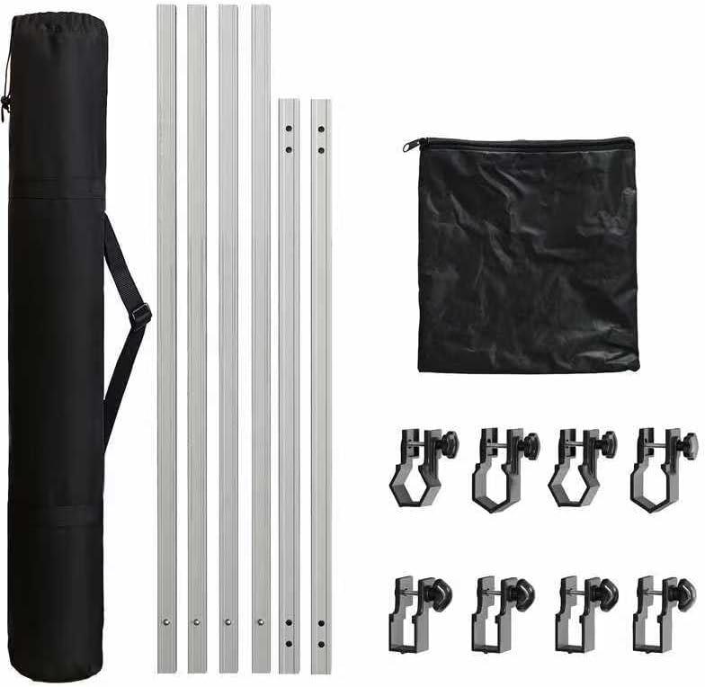 Universal Sunshade Tent Crossbar,Suitable for 10X20,10X15,10X10 pop-up sunshades,with Frame connectors,10 Foot Universal Crossbar,Crossbar only (30 mm Square clamp + Crossbar)