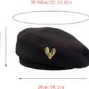 CHIC DIARY Beret Hat Black French Style Women Beret Hats Classic Winter Cotton Cap boinas para Mujer (Black, M)
