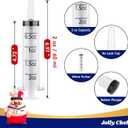 JOLLY CHEF 500 Pack 2 oz Jello Shot Syringes with Caps, Plastic Syringes | Reusable BPA-Free Food Grade Syringes for Halloween Christmas Bachelorette Wedding Birthday Bar Catering Party Supplies