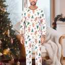 PATPAT Christmas Family Matching Pajama Sets Includes Christmas Socks - Perfect for Family Photos & Holiday Celebrations (M)