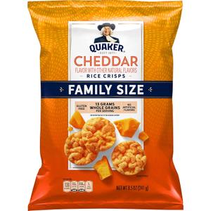Quaker Rice Crisps Cheddar, 8.5 Oz, Dec 15 26