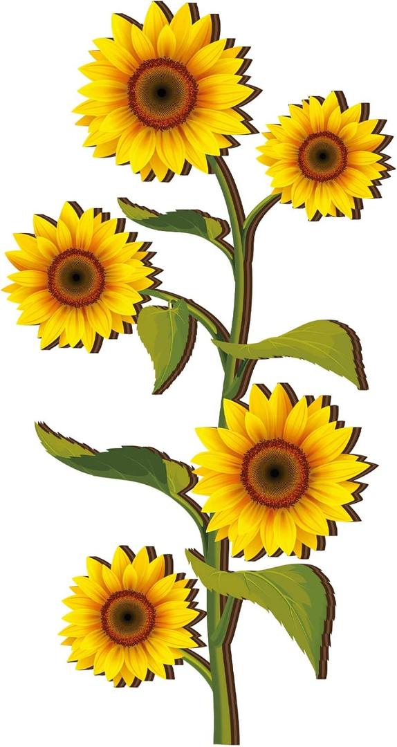 Ferraycle Wooden Sunflower Wall Decor Hanging Sunflower Outdoor Decor Rustic Flower Wall Art Yellow Large Farmhouse Signs for Indoor Bathroom Porch Patio Bedroom Accessories (Flower,Wood)