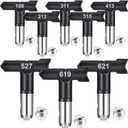 8 Pcs Spray Tips for Paint Reversible Airless Spray Nozzles Machine Part Guns for Homes Buildings Painting Decks Fences(109, 213, 311, 315, 413, 517, 619, 621)