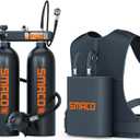 SMACO S700 Max Mini Scuba Tank, 1.9L Twin Diving Cylinder