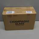 UMEIED Engraved Champagne Flutes, Set of 124.16 oz Elegant Etched Glass Coupe Glasses for Wedding, Anniversary, Bridal Shower & Parties