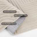 SHACOS Soft Cozy Fluffy Arch Pattern High-Low Pile Textured Area Rug 5'3"x7'3" Non Slip Washable Modern Geometric Rug Stain Resistant Contemporary Carpet for Living Room Bedroom Dining Room, Beige