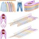 Travel Hangers, Cruise Ship Essentials Travel Essentials, Portable Cruises Must Haves 2026, Folding Hangers for Suitcase, RV Camping Airplane Europe Vacation Essential (30, Mixed)