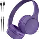 Belkin SoundForm Mini - Wireless Bluetooth Kids Headphones, 30H Battery, 85dB Safe Volume Limit, Built-in Microphone - Toddler On-Ear Earphones for iPhone, iPad, Fire Tablet, Ideal for School - Purple (Without Case)