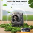 Automatic Litter Box, FEELNEEDY Self Cleaning Litter Box, Odor Control Robot, Cat Ears Design, 65L APP Real-Time Monitor, Cat Litter-Boxs for Multiple Cats, Safety Sensors, with 1 Trash Bag