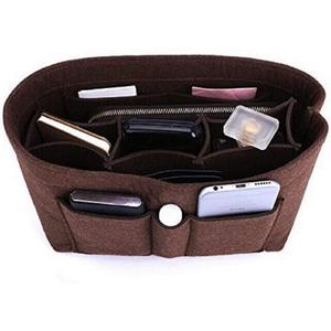 ZTUJO Purse Organizer Insert, Felt Bag Organizer For Handbag Purse Organizer,13 Colors, 6 Size, (X-Large, coffee)