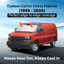 EcoNour Windshield Sunshade for Chevrolet Express 1996-2024 2025 2026, Sun Visor for Front Windshield & Window Sun Shade Cover, UV Heat Blocker & Protector, Car Accessories