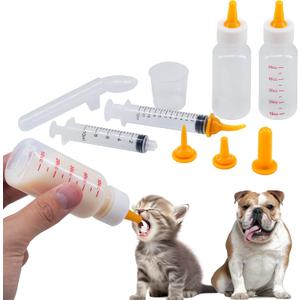 Pet Feeding Bottle and Syringe Set for Puppies and Kittens