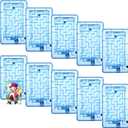 Civaner 10 Pieces Puzzle Box Money Maze Gift Holder Plastic Puzzle Card Holder Intellectual Pinball Machine Game Fun Birthday Christmas Party Favors for Adults(Blue)