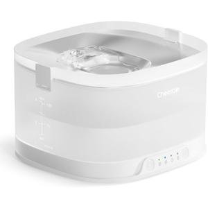 Cheerble Pumpless Dog Water Elfin Fountain, Wireless Pet Fountain Battery Operated, 4L/135 oz D1 Pro Automatic Water Dispenser for Dogs MagDrive Technology Stainless Steel Tray, No Cleaning Hassle