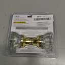 Prime-Line E 28316 Mortise Style Fluted Glass Door Knobs - Perfect for Replacing Broken Antique Lock Sets on Interior Doors, Features 2 In. Outside Diameter Knobs, Brass Plated (Single Pack)