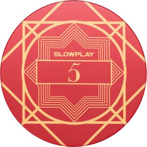 SLOWPLAY Nash Ceramic Poker Chips in Bulk, Casino Grade Ceramic 12-Gram Poker Chip for Texas Hold'em, 43mm Professional Chips Pack of 50 with Denomination of 5