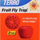 TERRO T2502 Ready-to-Use Indoor Fruit Fly Trap with Built in Window - 2 Traps + 90 day Lure Supply