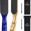 Nano Glass Foot File Foot Callus Remover Scrubber in Shower, Pedicure Tools Feet Scrubber Dead Hard Skin, Anti-Slip Handle Rope & Storage Bag Foot Files for Wet and Dry Feet Care Gift 2Pack