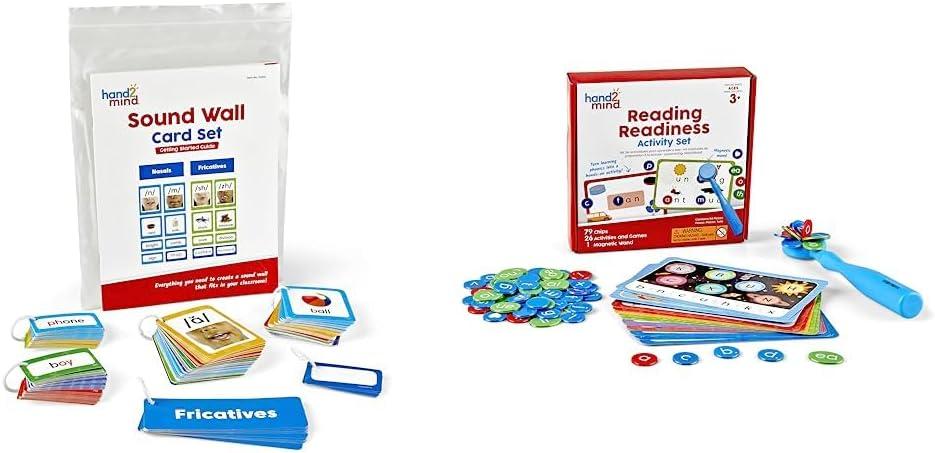 hand2mind Sound Wall Classroom Phonics Kit (169 Cards) and Reading Readiness Activity Set