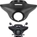 Motorcycle Front Headlight Fairing Cowl with Dark Smoke Windshield Deflector Windscreen Visor Compatible with Rebel 1100 2021-2026, Matte Black