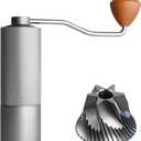 Manual Coffee Grinder, Adjustable Grinding Settings, Stainless Steel Burrs, Portable Hand-Cranked Coffee Grinder, For Espresso, Drip Filter, French Press Filter, Compact And Durable (white)