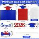 Qinyoung 2026 Graduation Decorations 30 Pcs Glittering Graduation Centerpiece for Tables Sticks Class of 2026 Grad Photo Centerpiece Party Decoration for Table Toppers(Blue Red)