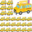 Colarr 24 Pcs School Bus Favors Treat Goodie Gift Pencil Boxes Back to School Favor First Day Bus Candy Box Birthday Gift Welcome Boxes for Classroom Birthday Party Table