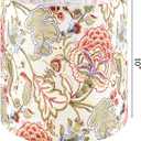 GO&SO Set of 2 Small Tall Lamp Shades, 10" Top X 10" Bottom X 10" High Drum Lamp Shade Printing Flowers Plants -Lampshades for Floor Lamps,Table Lamp, Modern Lamp Shade Replacement, Assembly Required