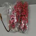 Lvydec 4 Pack Artificial Red Berry Stems - 17 Inch Christmas Holly Berry Branches for Holiday Home Decor and Crafts