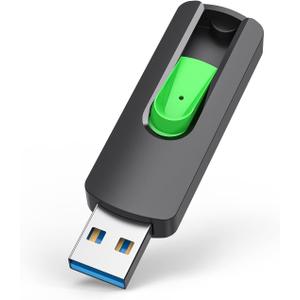 Aiibe 512GB USB 3.0 Flash Drive Thumb Drive USB Drive 512 GB Flash Drive Retractable Jump Drive 512GB for PC Laptop (Green)