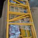 LEADALLWAY Scaffolding Platform 4 Foot High Mobile Baker Scaffolding 770 LBS Capacity with Locking Wheels, Yellow