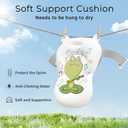 BUNWAG Baby Bathtub, Collapsible Newborn Bathtub for Infant to Toddler with Soft Cushion and Thermometer,Portable Travel Newborn Tub with No-Slip Feet, Baby Shower Gifts, 0-12 Months Baby Bath, Grey