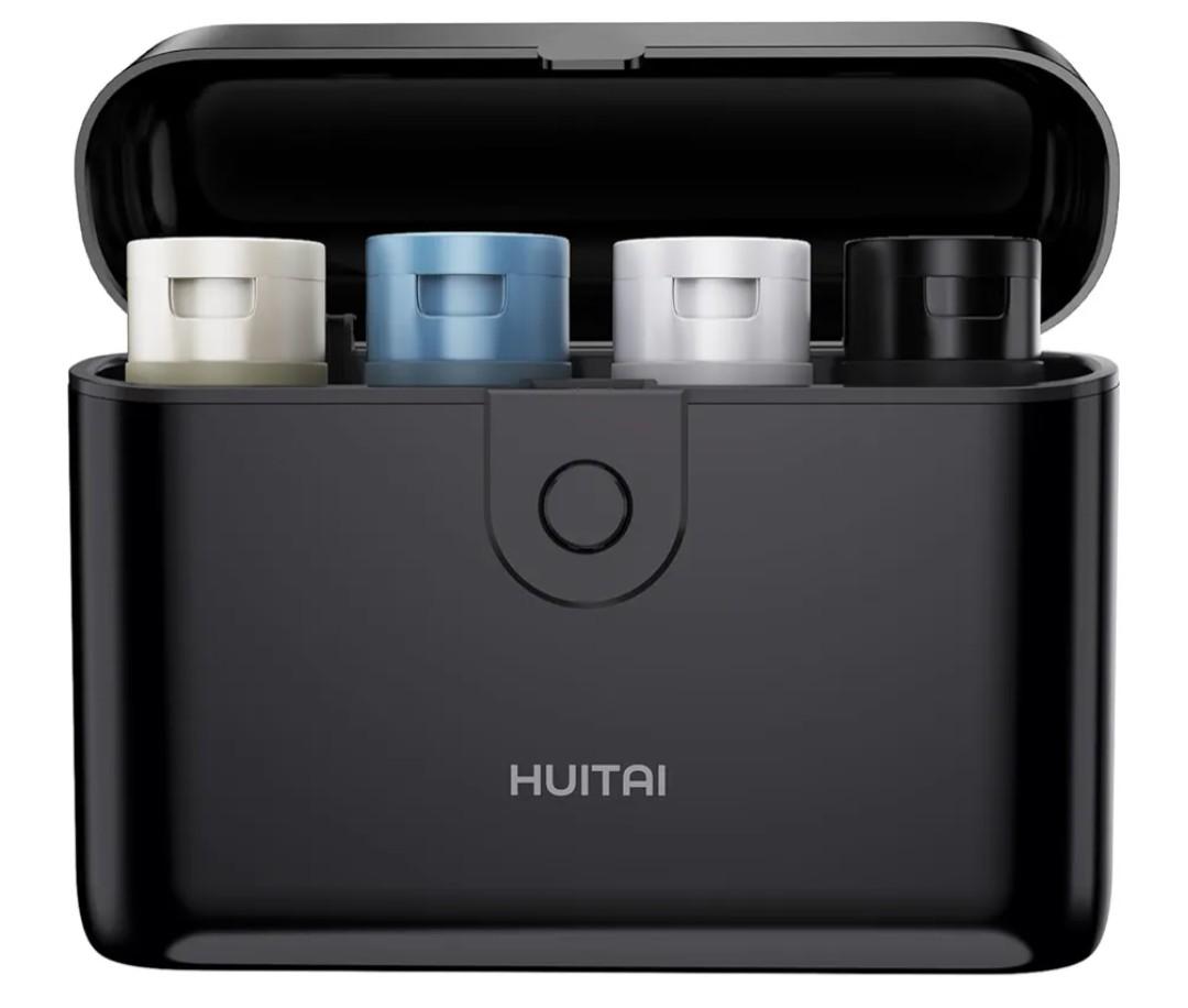 Travel Bottles with Case, 4x2oz TSA Approved, Leak-Proof, Press to Unlock, Compact & Portable Travel Toiletries (Black)