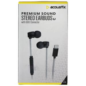 Acoustix Premium Sound Stereo Earbuds With Lightning USB C Connector