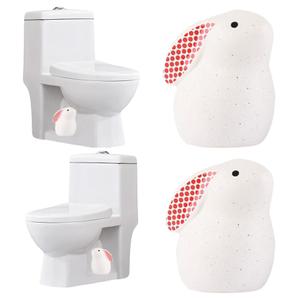 Set of 2 Toilet Bolt Covers Decorative, Toilet Bolt Caps Decorative, Easter Bunny Decor, Ceramic Toilets Screw Cover Caps, Rabbit Bathroom Knob Cap, Functional Bathroom Parts, Easy to Install (Small)