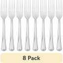 Dinner Fork Set 8-Piece, Stainless Steel 9 Inch Silverware Flatware Cutlery Salad Table Fork Set of 8, Use for Home, Kitchen, or Restaurant, Mirror Polished, Dishwasher Safe